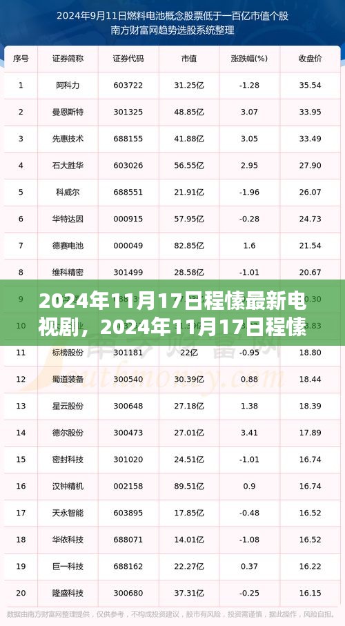 程愫最新电视剧深度探讨与评价，2024年11月17日程愫剧作一览