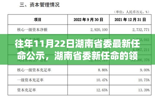 湖南省委新任领导力量揭秘，历年11月22日重要任命公示概览